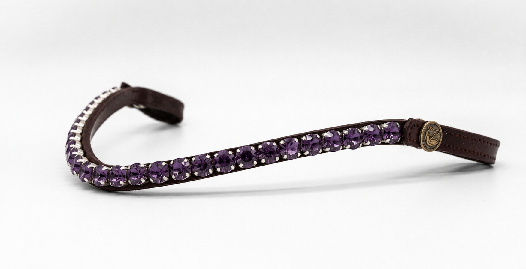 Stirnriemen Amethyst Braun Warmblut